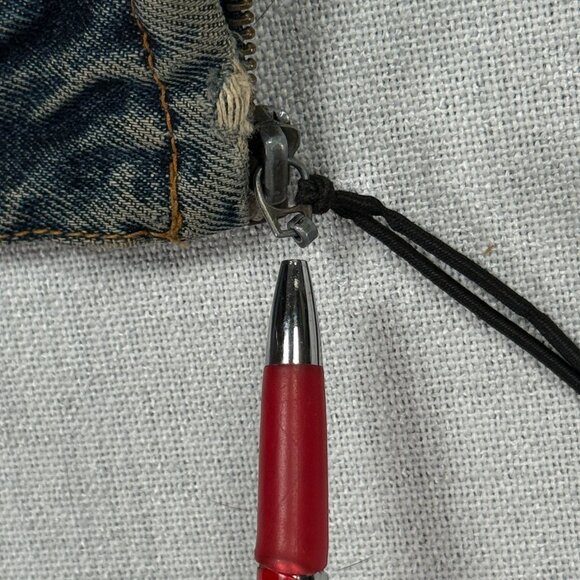 Vintage FUBU Denim Jacket Zip Front Collared Blue Cotton Pockets Size XL - Picture 9 of 14